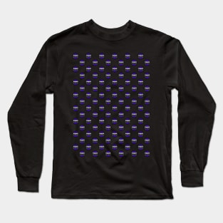 Chess Logo in Black, White and Purple Pattern Long Sleeve T-Shirt